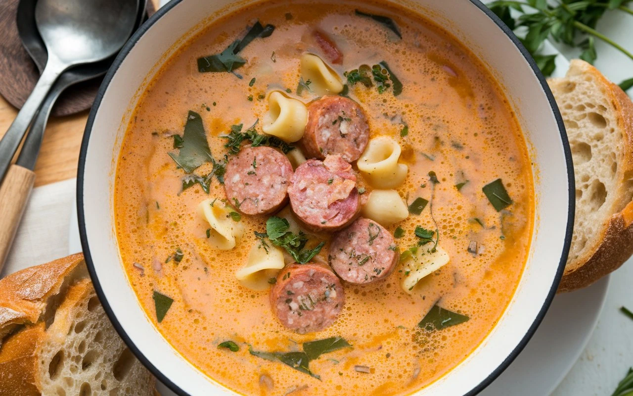 Creamy Parmesan Italian Sausage Soup