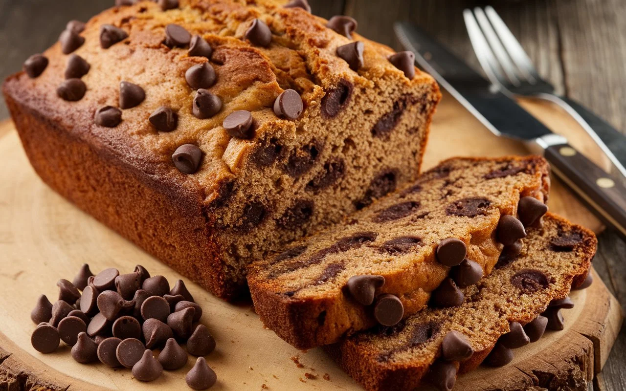 banana bread with chocolate chips