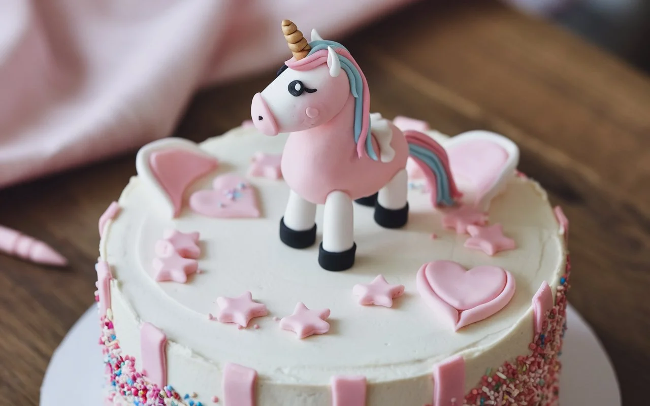 Unicorn on a cake