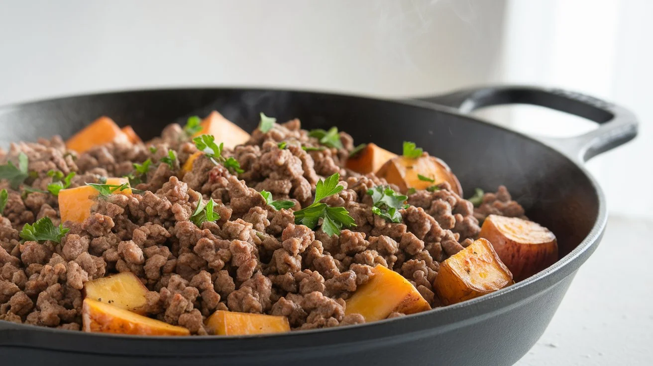 Ground Beef and Sweet Potato